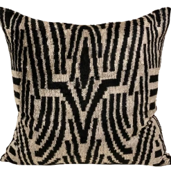 MD Home Zebi Black Velvet Ikat Pillow Cover