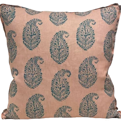 Peter Dunham Indoor Kashmir Paisley Pink Pillow Cover
