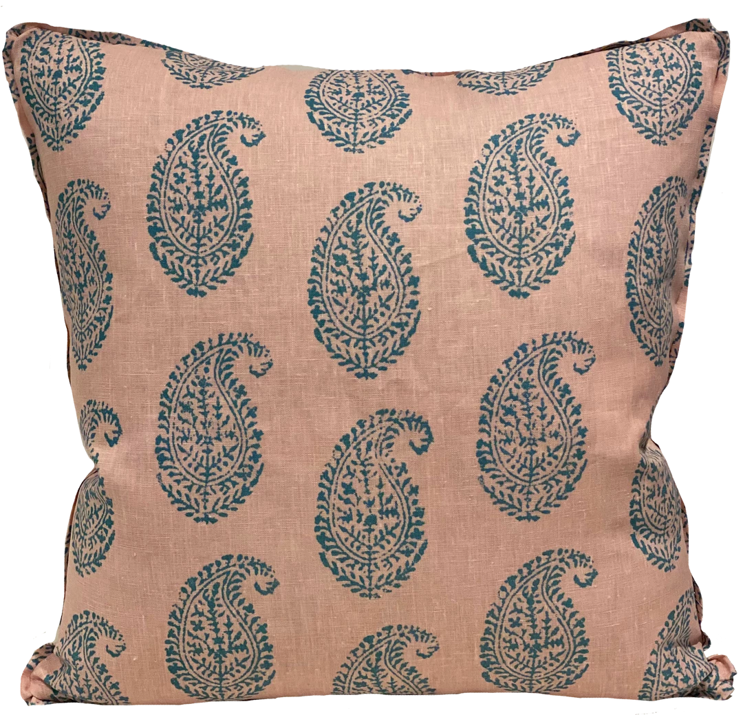 Peter Dunham Indoor Kashmir Paisley Pink Pillow Cover 1 Peter Dunham Indoor Kashmir Paisley Pink Pillow Cover