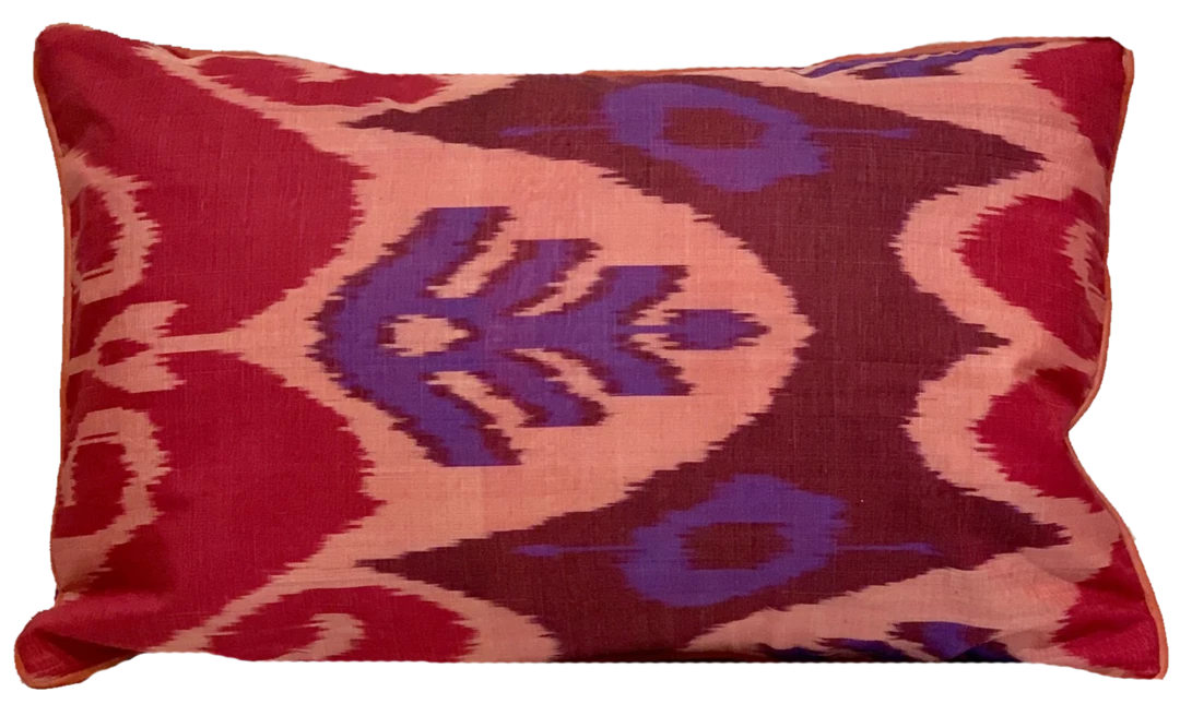 Kushaan Arzu Silk Ikat Pillow Cover 1 Kushaan Arzu Silk Ikat Pillow Cover