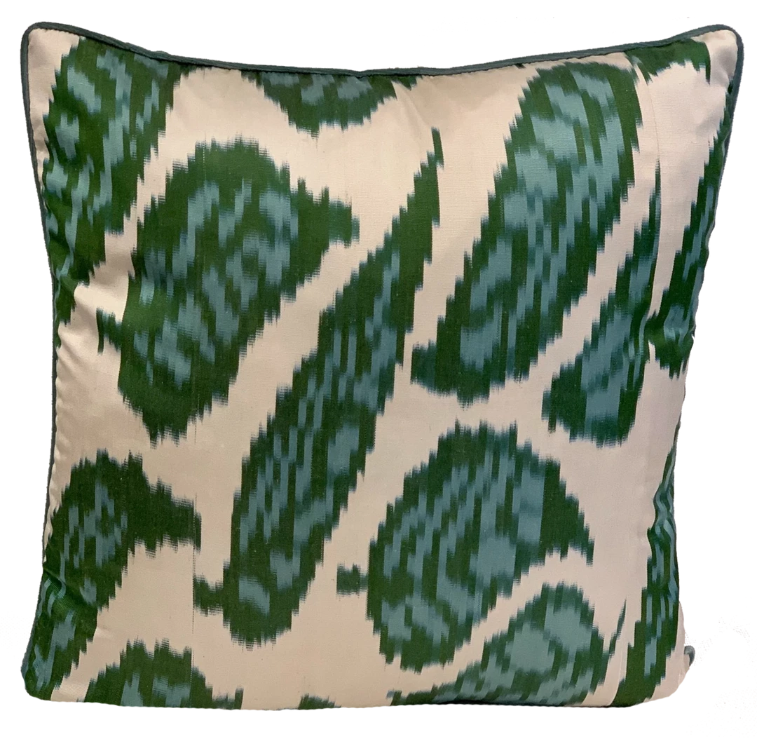 Kushaan Indoor Gaye Silk Ikat Pillow Cover 1 Kushaan Indoor Gaye Silk Ikat Pillow Cover