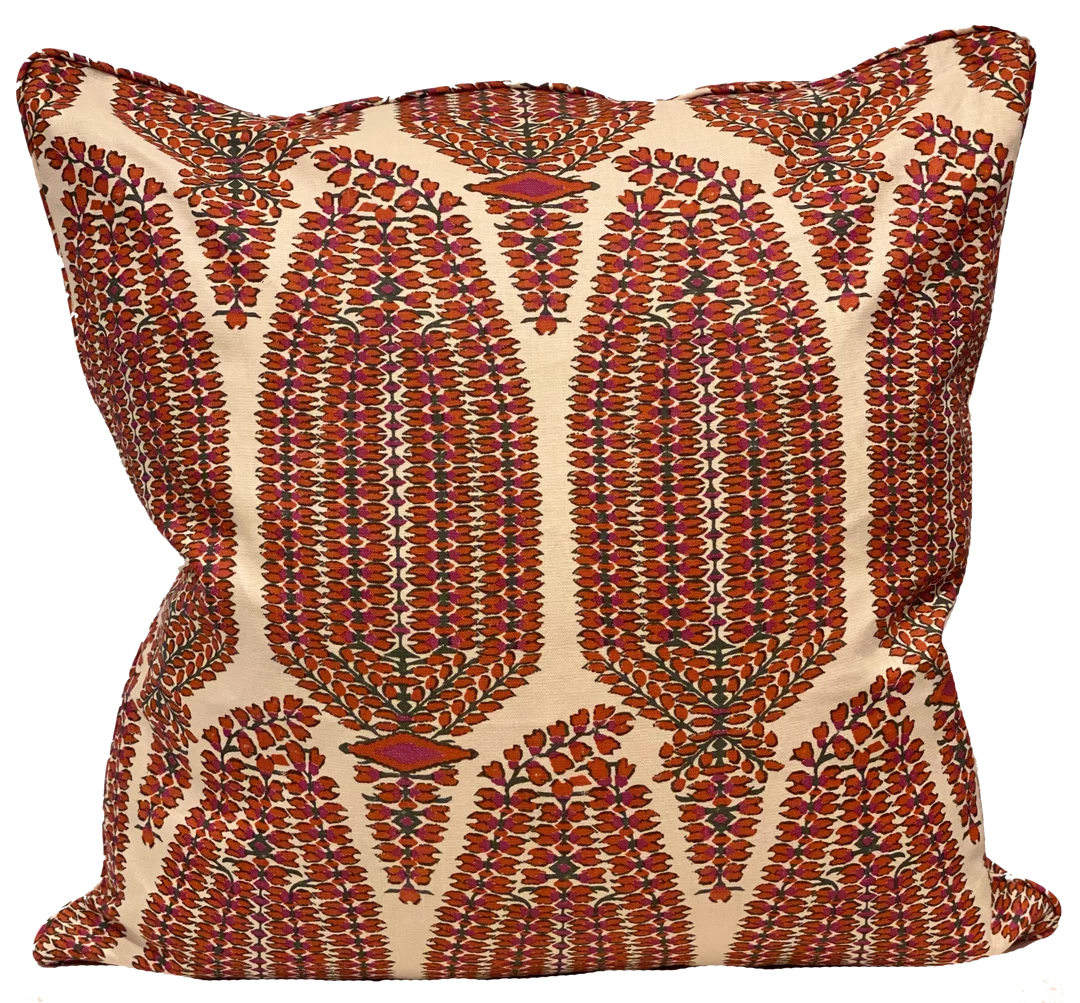 Lisa Fine Ayesha Paisley Spinel/Ivory Pillow Cover 1 Lisa Fine Ayesha Paisley Spinel/Ivory Pillow Cover