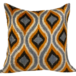 MD Home Ogee Multi Velvet Ikat Pillow Cover