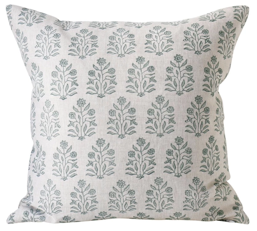 Walter G Amer Celadon Pillow Cover 1 Walter G Amer Celadon Pillow Cover