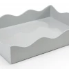 The Lacquer Company Large Belles Rives Pale Grey Tray TABLEWARE