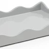 The Lacquer Company Small Belles Rives Pale Grey Tray TABLEWARE