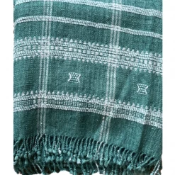 Well Made Home Indian Wool Green Medium Blanket