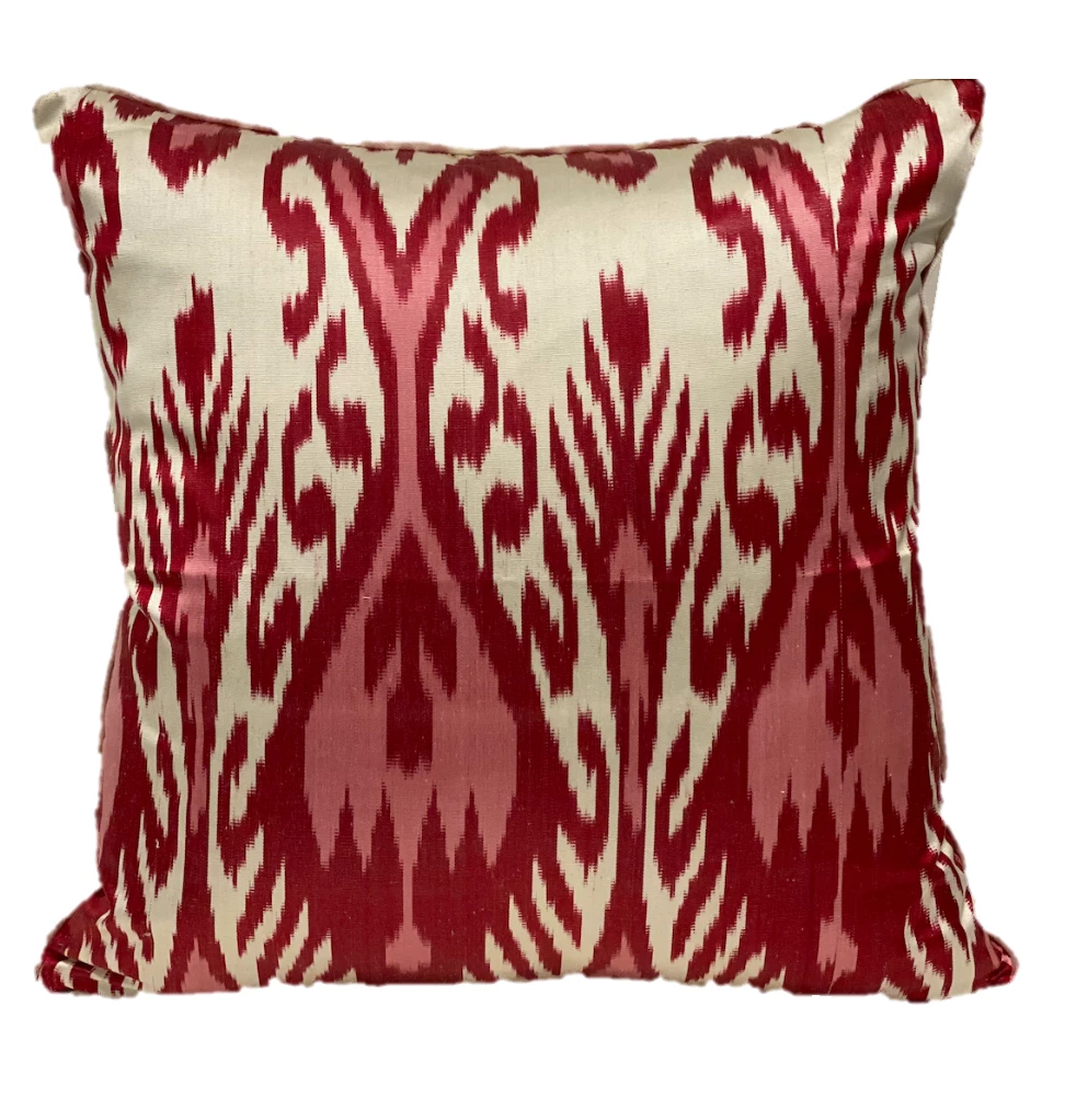 Kushaan Dilara Silk Ikat Pillow Cover 1 Kushaan Dilara Silk Ikat Pillow Cover