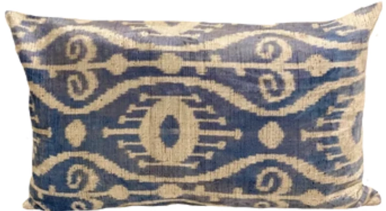 MD Home Indoor Blue Payas Velvet Ikat Pillow Cover 1 MD Home Indoor Blue Payas Velvet Ikat Pillow Cover