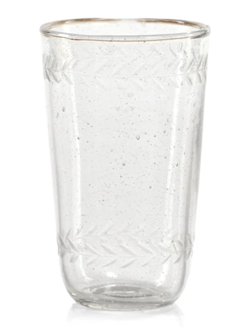 Zodax Tuscan Hand Made Etched Glass- Highball 1 Zodax Tuscan Hand Made Etched Glass- Highball