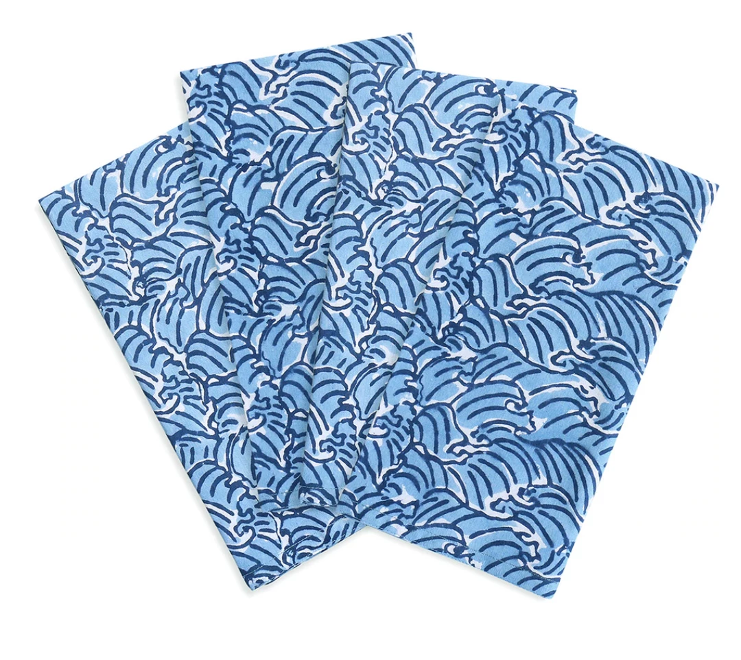 Walter G Hokkaido Azure Napkins (Set Of 4) Table Linens 1 Walter G Hokkaido Azure Napkins (Set Of 4) Table Linens