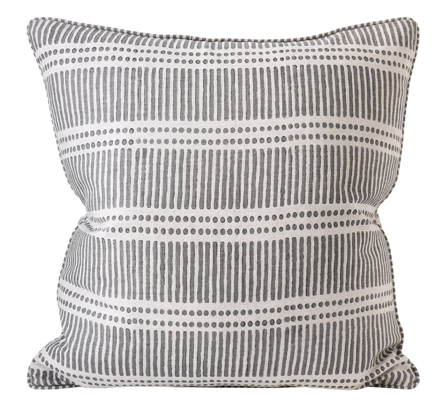 Walter G Indoor Dash Dot Mud Linen Printed Pillow Cover 1 Walter G Indoor Dash Dot Mud Linen Printed Pillow Cover