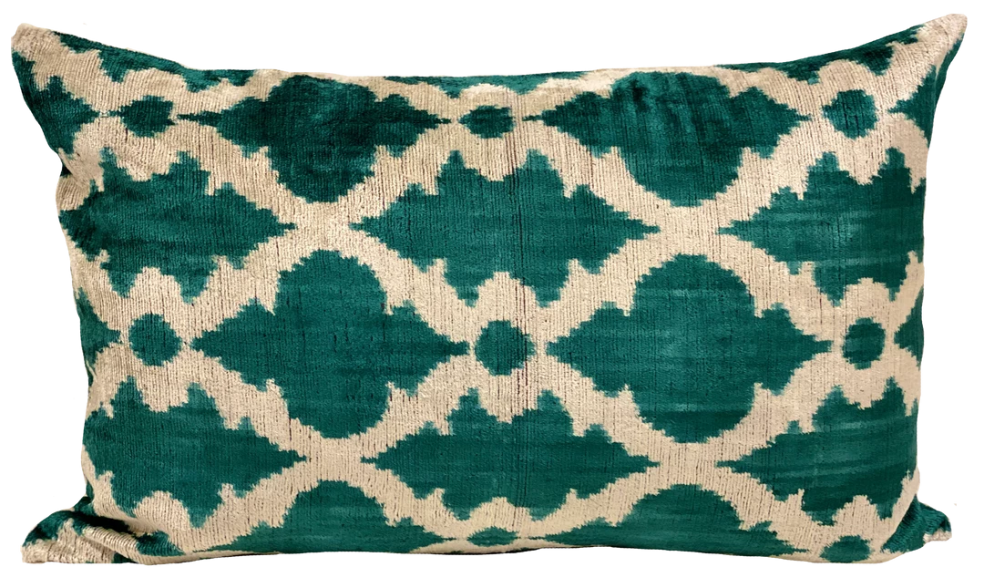 MD Home Tile Teal Velvet Ikat Pillow Cover Indoor 3 MD Home Tile Teal Velvet Ikat Pillow Cover Indoor