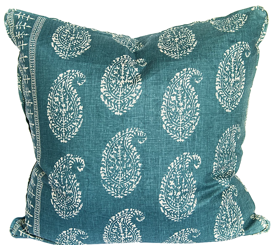 Peter Dunham Kashmir Paisley Peacock Pillow Cover Indoor 1 Peter Dunham Kashmir Paisley Peacock Pillow Cover Indoor