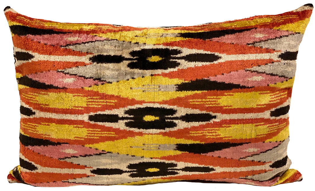 MD Home Zaza Multi Velvet Ikat Pillow Cover 1 MD Home Zaza Multi Velvet Ikat Pillow Cover