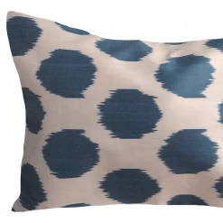 MD Home Indoor Blue Dot Silk Ikat Cover