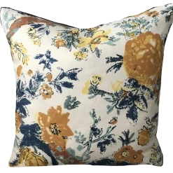 Jasper Collection By Michael Smith Indoor Bangalore Floral Blue Pillow Cover